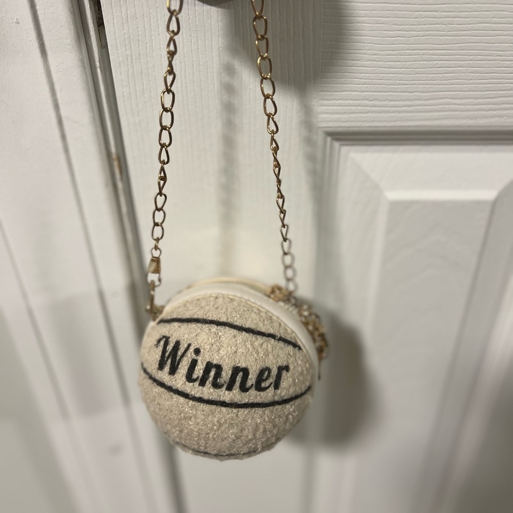 Mini basketball Beige Crossbody Chain Bag